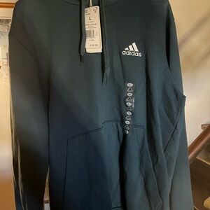Adidas Men's Dark Green Hoodie